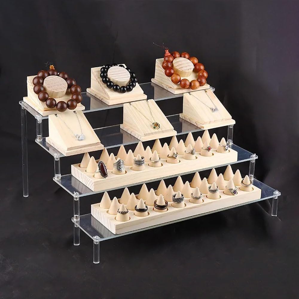 4 Tier Acrylic Display Riser, Clear Perfume Organizer Stand, Cupcake Stand Holder, Dessert Table Display Shelf, Skin