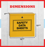 SDS Binder Storage Cabinet, Locking Cabinet for Safety Data Sheets