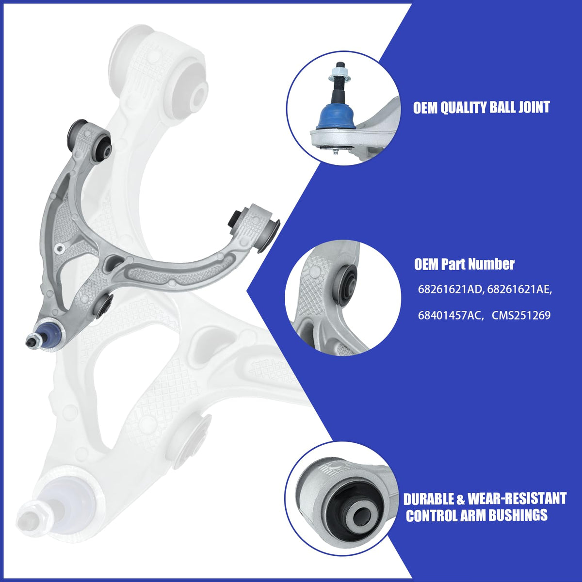 HAWK BROTHER MS251269 Front Lower Control Arm Suspension Kit 1PCS