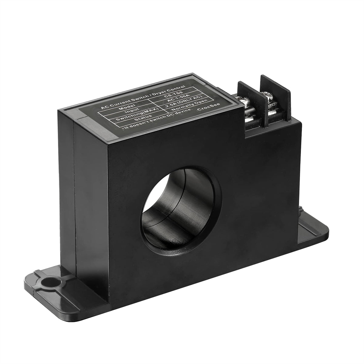 CrocSee AC Current Switch, 1-50A Amp Sensor Relay, Normally Open