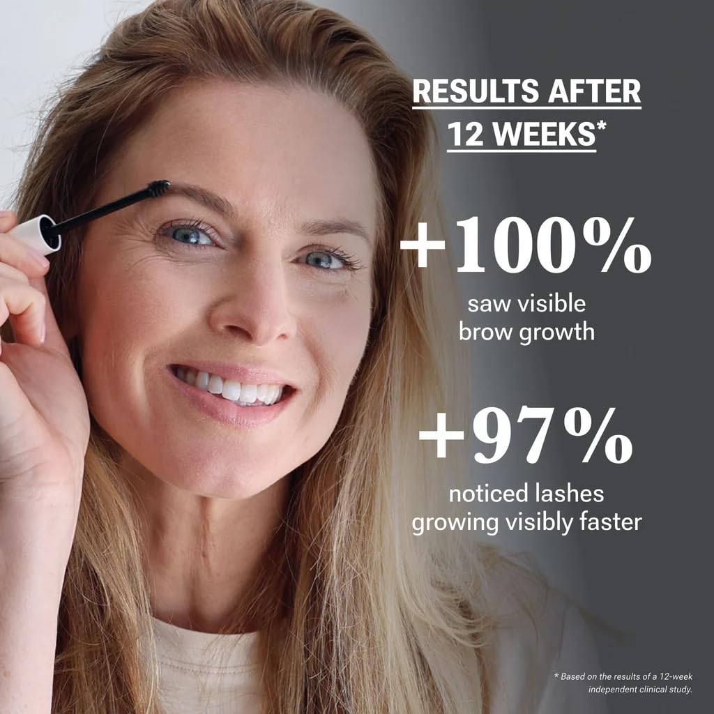 Eyelash Serum & Brow Serum - Lash & Brow Dual System - Eyebrow & Eyelash Enhancing Serums with Keratin & Peptides for