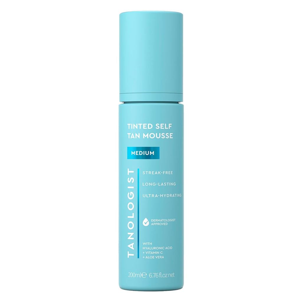 Self Tanner Mousse, Medium, Natural Glow, 6.76 Fl Oz | Streak-free glow with a self tanning mousse with tinted guide