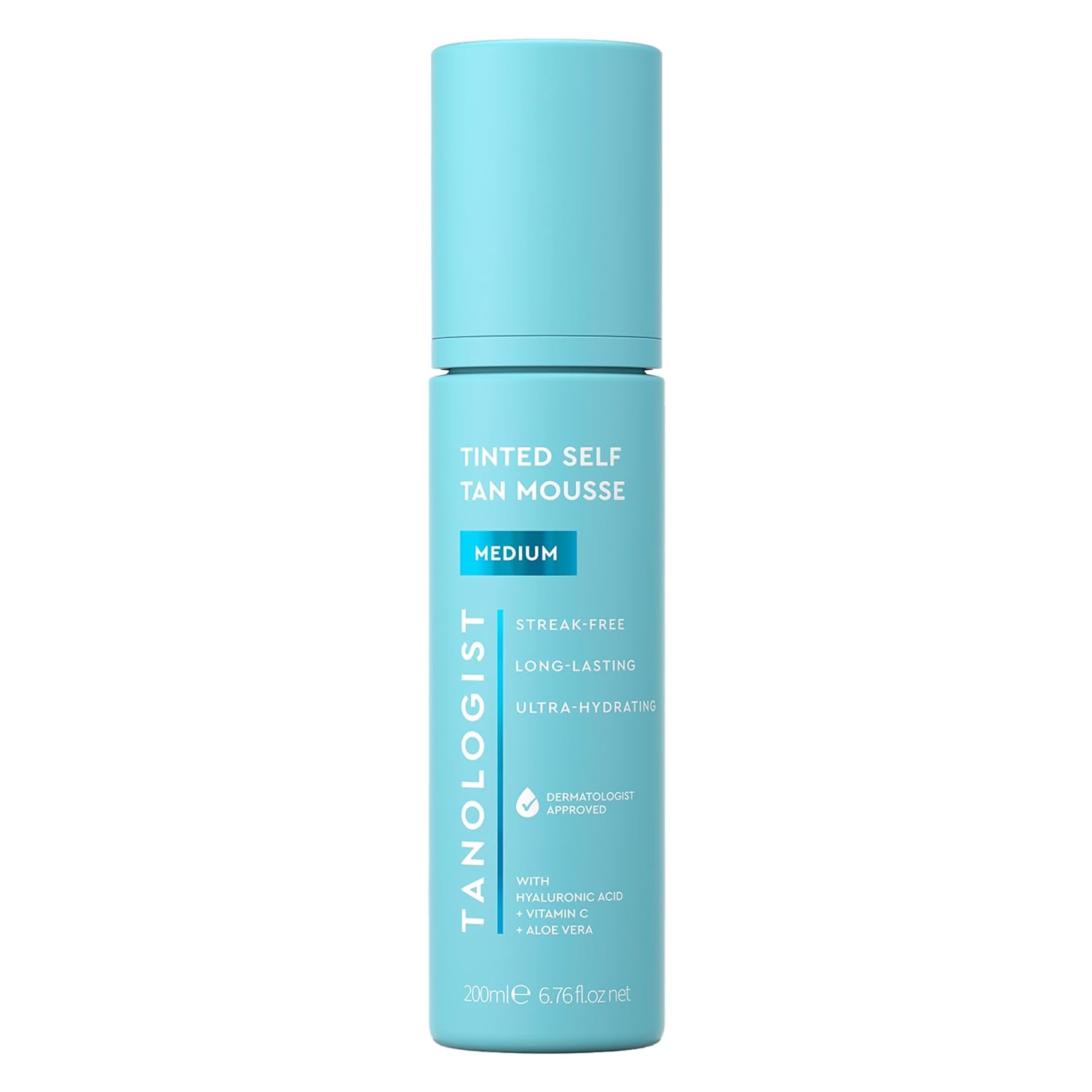 Self Tanner Mousse, Medium, Natural Glow, 6.76 Fl Oz | Streak-free glow with a self tanning mousse with tinted guide