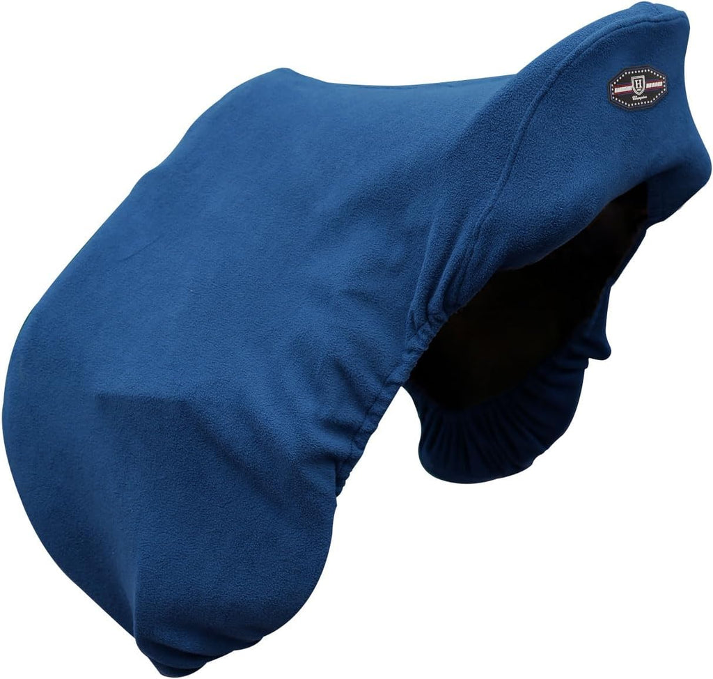 Lightweight Dust Prevention Machine Washable Fleece Saddle Cover for Dressage-Blue