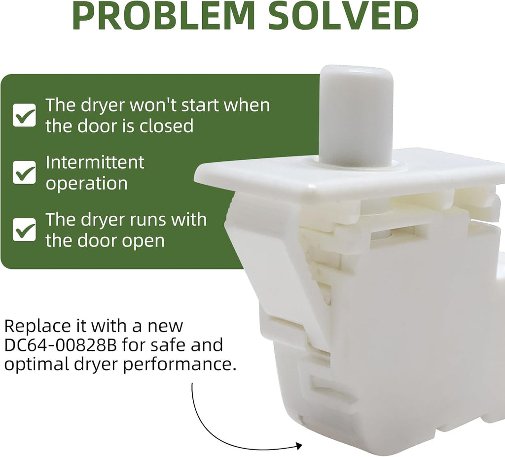 DC64-00828B Dryer Door Switch Compatible with Samsung Dryers