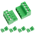 5Pairs 4 Pin 5.08mm Pitch Screw Terminal Block Connector Pluggable with Phoenix Plug for 28-12AWG Cable (5pairs, 5.08mm - 4P)