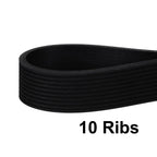 uxcell 2Pcs 520J10 PJ V-Ribbed Belt 10 Ribs 52" L x 0.92" W x 0.14" H, EPDM