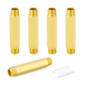 GASHER 5PCS 1/8" MNPT Brass Long Nipple 6" Length Pipe Fitting