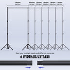 Backdrop Stand Kit - 6 Widths, 10x7.5ft Adjustable Background Stand for Parties & Studio Photography