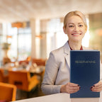 Restaurant Reservation Book, Blue, Hardbound, 408 Pages