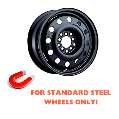 14" Hubcap Wheel Coverd Compatible with 2017-2022 Mitsubishi Mirage - Fits Standard Steel Wheels Only - Polished Black