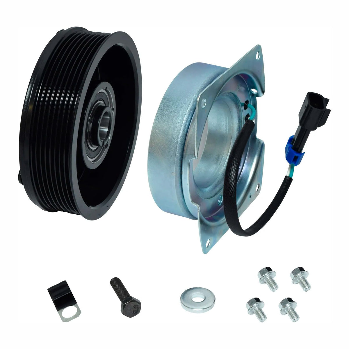 A/C Compressor Clutch Assembly for York - 8 Groove 6" 2 Wire 12 Volt