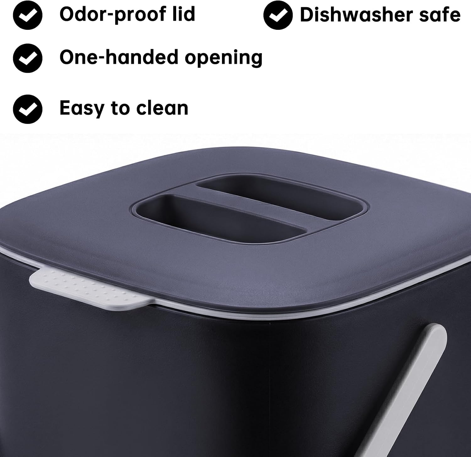 Compost Bin Kitchen, Sealed Countertop Compost Bin，No Filter Required, 0.7Gal Indoor Compost Bin, Compost Bucket with