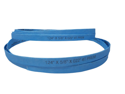 124x5/8x4TPI - Blue 4 Tooth Bone in Bandsaw Blades - Meat Cutting Fits Biro 3334, Many More Machines