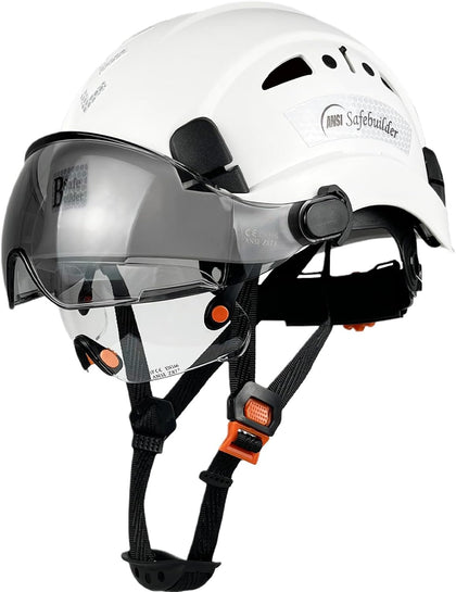 Industrial Safety Helmet with Visor ABS Hard Hat with Visor Adjustable Ventilation Hardhats Construction Head