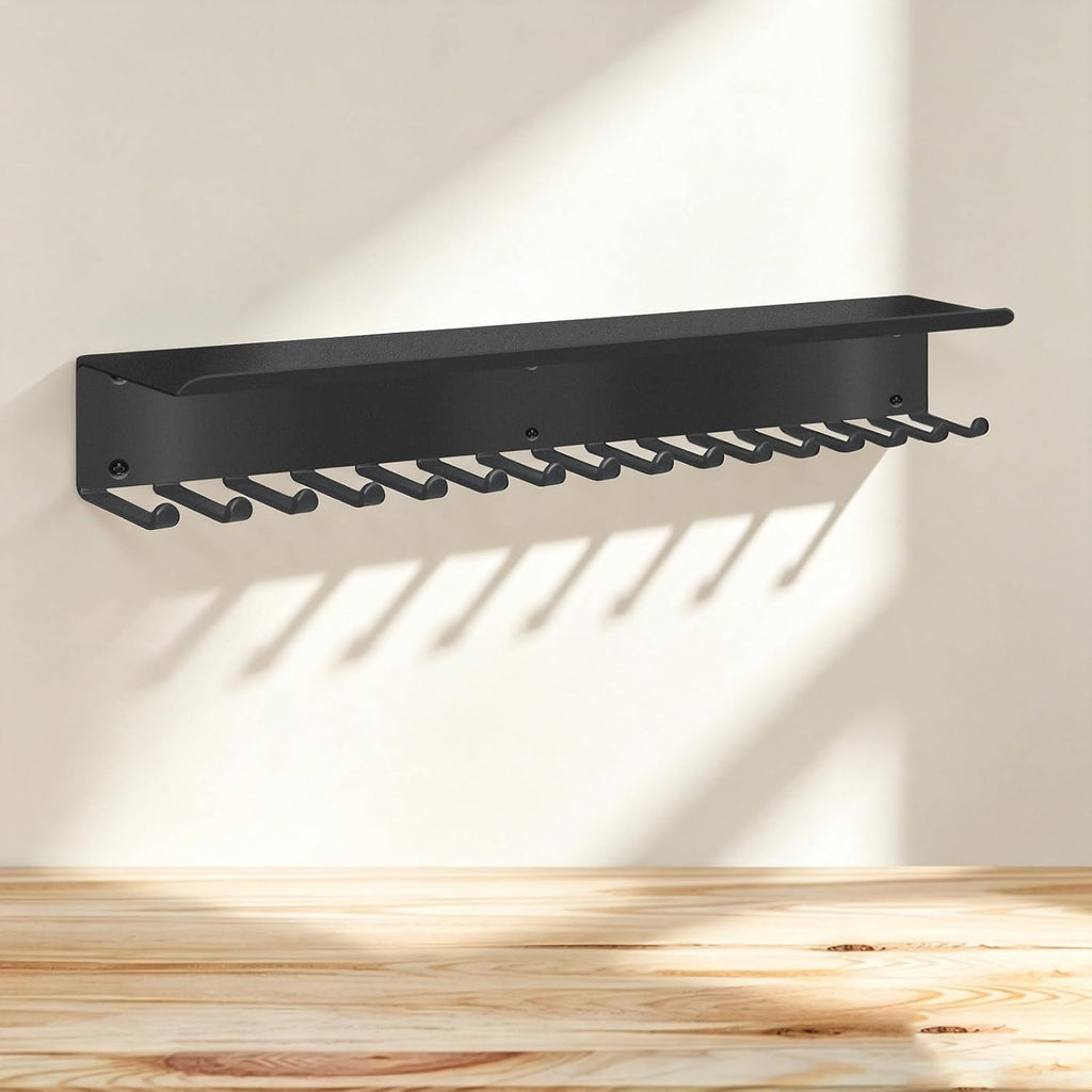 Medal Hanger Display with Shelf, Trophy and Medal Display Shelf, Sports Medal Plaques Hanger Display for Running