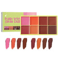 8 Color Cream Blush Palette, Matte Blush, Fine and Smooth Texture, Easy Blend and Buildable Texture,Long-Lasting
