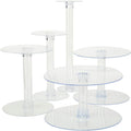 5 Tiers Clear Round Crystal Acrylic Cupcake Stand - Tiered Dessert Food Display Serving Tower Birthday Party Wedding