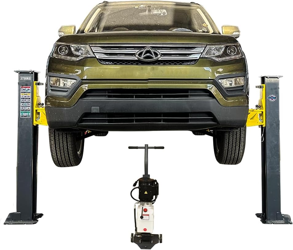 2 Post Car Lift 7000lbs, 8000lbs Tested Heavy Duty Hydraulic Auto Vehicle Truck Lift with 2+3 Adjustable Arm Design
