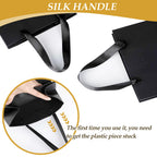 30 Pack Black Small Gift Bags with Handles and 30 Tissue Papers