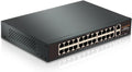 24-Port Unmanaged Gigabit PoE+ Switch with 2 Gigabit Uplink Ports, Up to 400W, IEEE 802.3af/at Compliant, VLAN