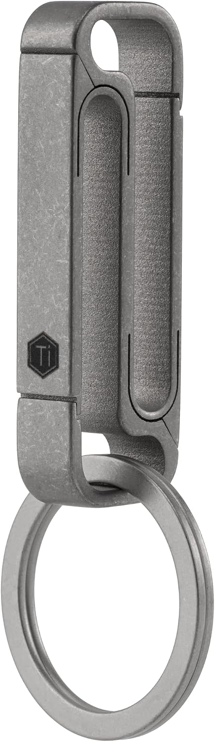 Titanium Key Holder Belt Clip, Double Side Carabiner Keychain For Men