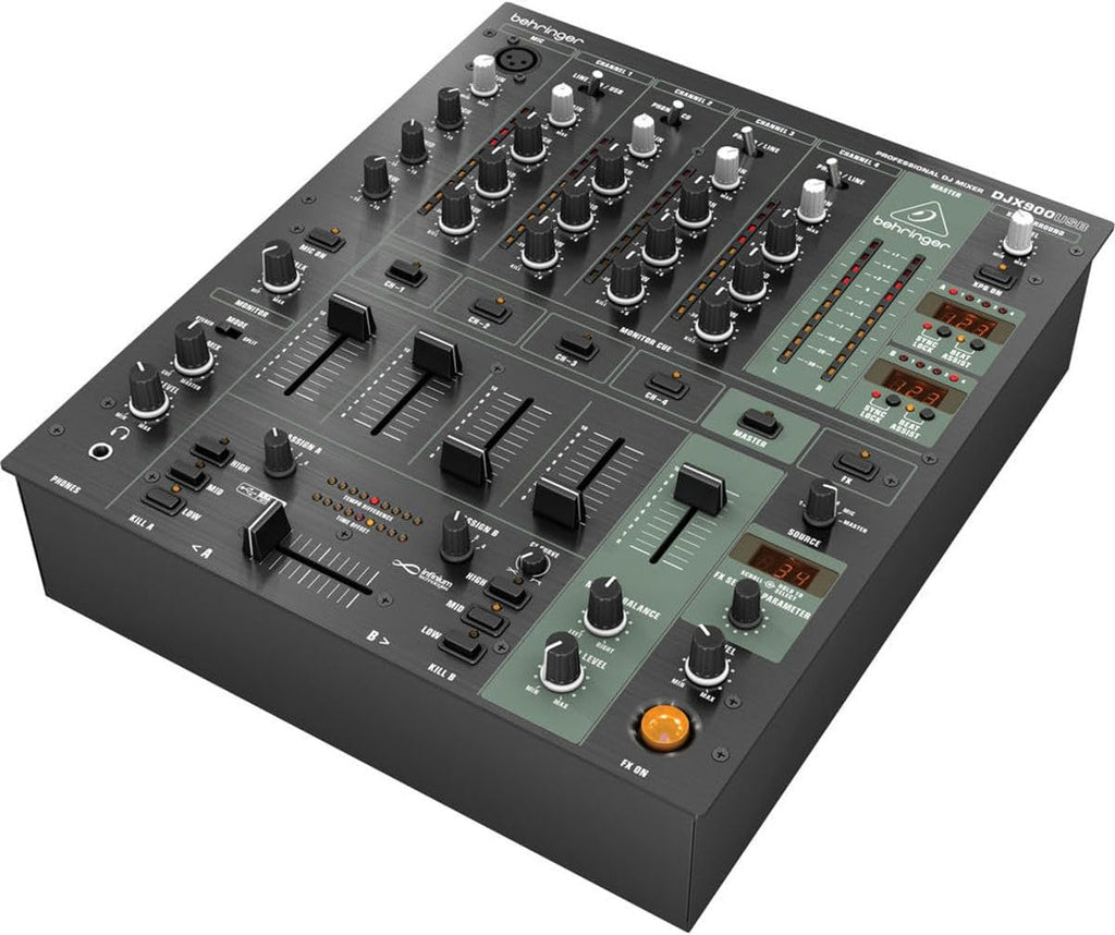 PRO MIXER DJX900USB Professional 5 Channel DJ Mixer with INFINIUM 'Contact-Free' VCA Crossfader, Advanced Digital