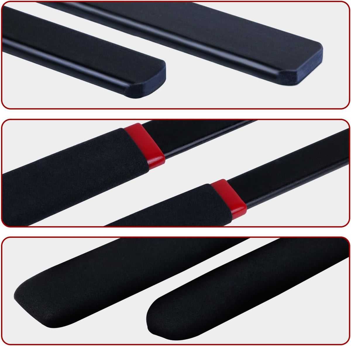 2-Piece Set 18" Riding Crop, Black, with Non-Slip Handles