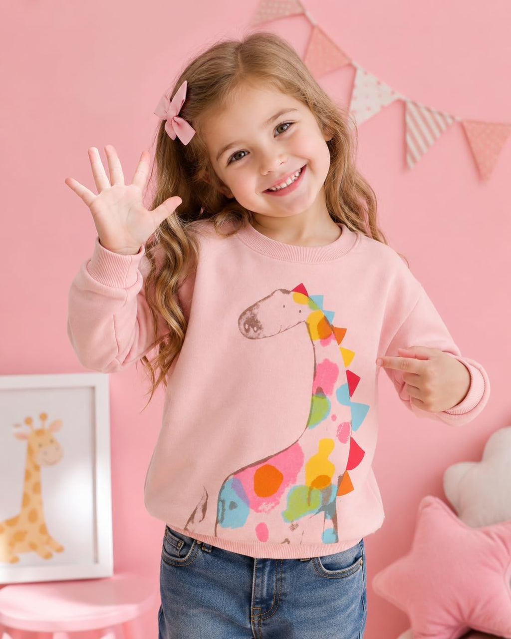 Toddler Baby Girls Sweatshirts Casual Pullover Crewneck Winter Long Sleeve Tops Shirts Clothes 3T-8T
