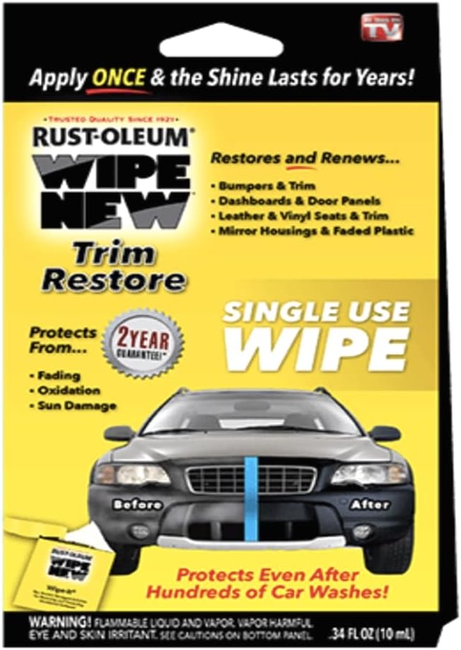 Dashboard Bumper Car Interior Exterior and Auto Trim Restorer- Pack of 2