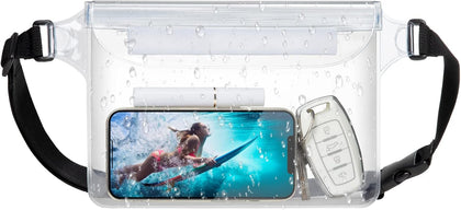 Waterproof Fanny Pack - Waterproof Pouch, Beach Cruise Essentials | Adjustable Waist Strap, Triple Zipper Roll-Top