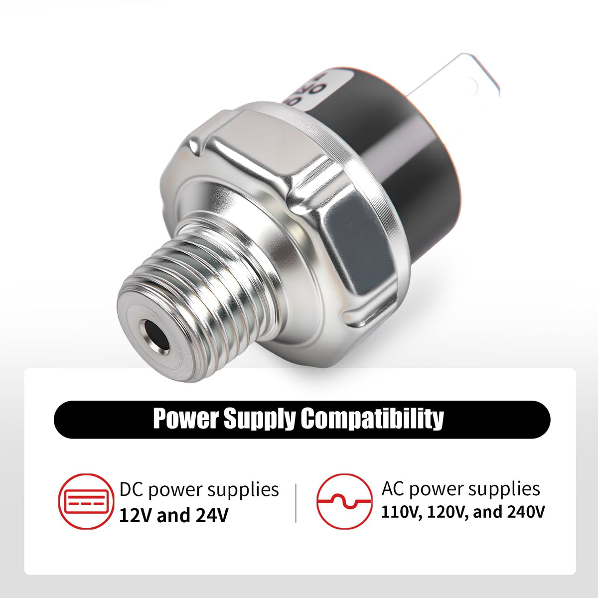 CNWZYMX 120-150 PSI Air Pressure Switch 1/4 NPT Thread, Silver 2PCS