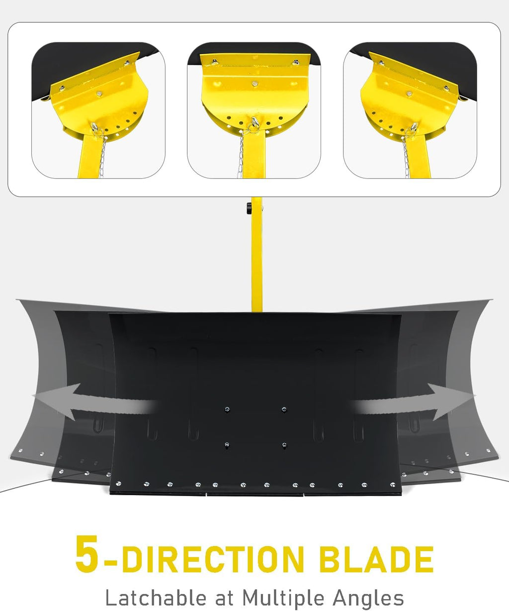 Snow Shovel with Wheels, 29" Wide 18" Long Snow Plow Shovel Angle & Height Adjustable Padded Handle Efficient Snow
