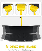 Snow Shovel with Wheels, 29" Wide 18" Long Snow Plow Shovel Angle & Height Adjustable Padded Handle Efficient Snow