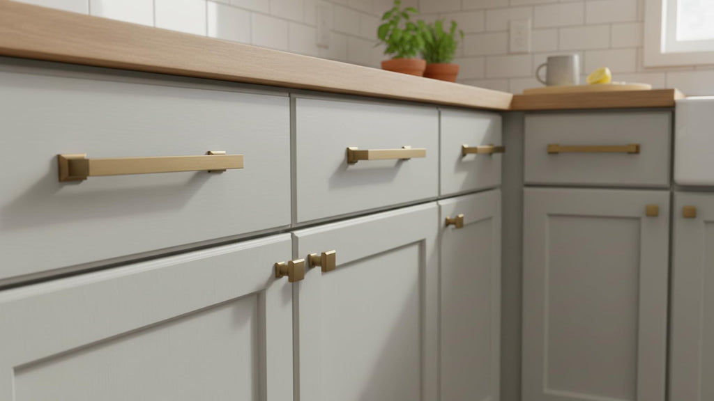8" Champagne Bronze Cabinet Pulls and Handles 10 Pack, AL3046TGP