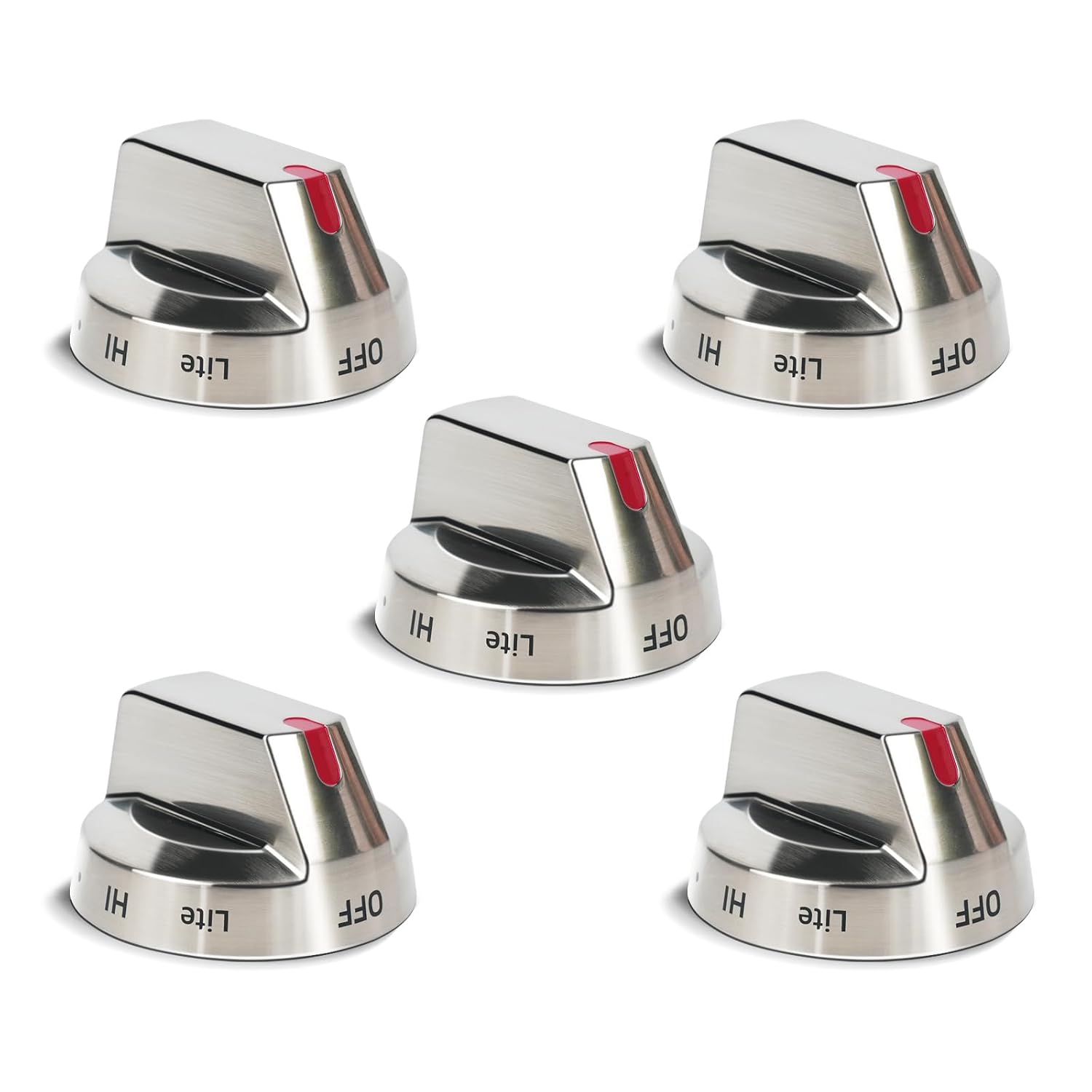 Original-Spec Stove Knobs Replacements DG64-00473A (5-Pack) | Compatible with Samsung Gas Stove Range Oven