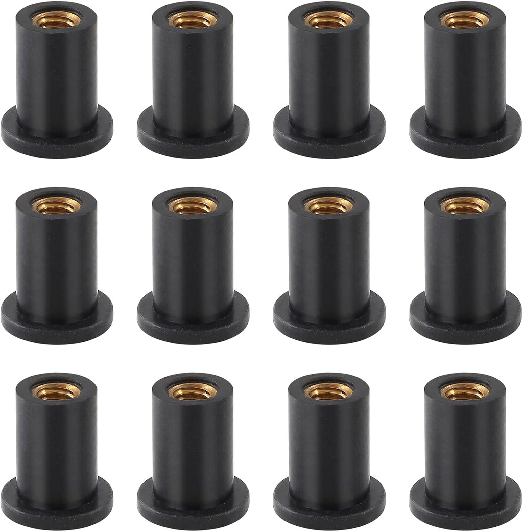 12Pcs M5 Rubber Well Nuts