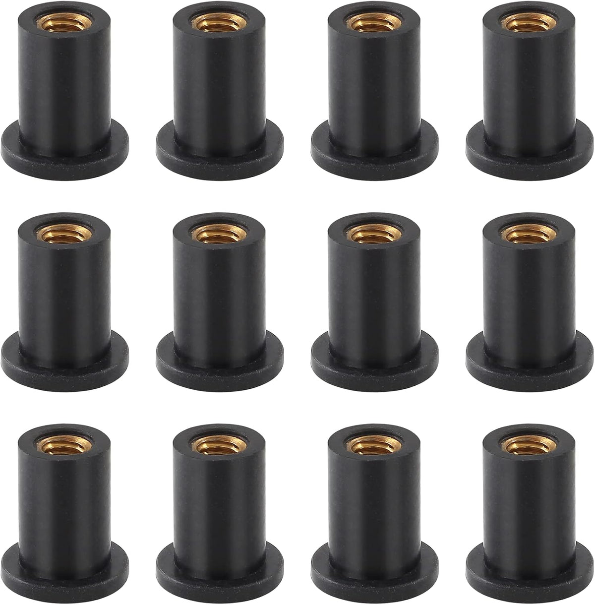 12Pcs M5 Rubber Well Nuts