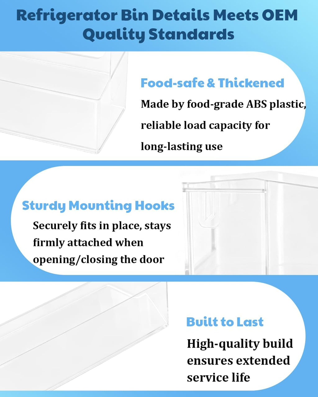WRS321SDHZ05 WRS325SDHZ08 Right Door Shelf Bin for Whirl-pool Refrigerator