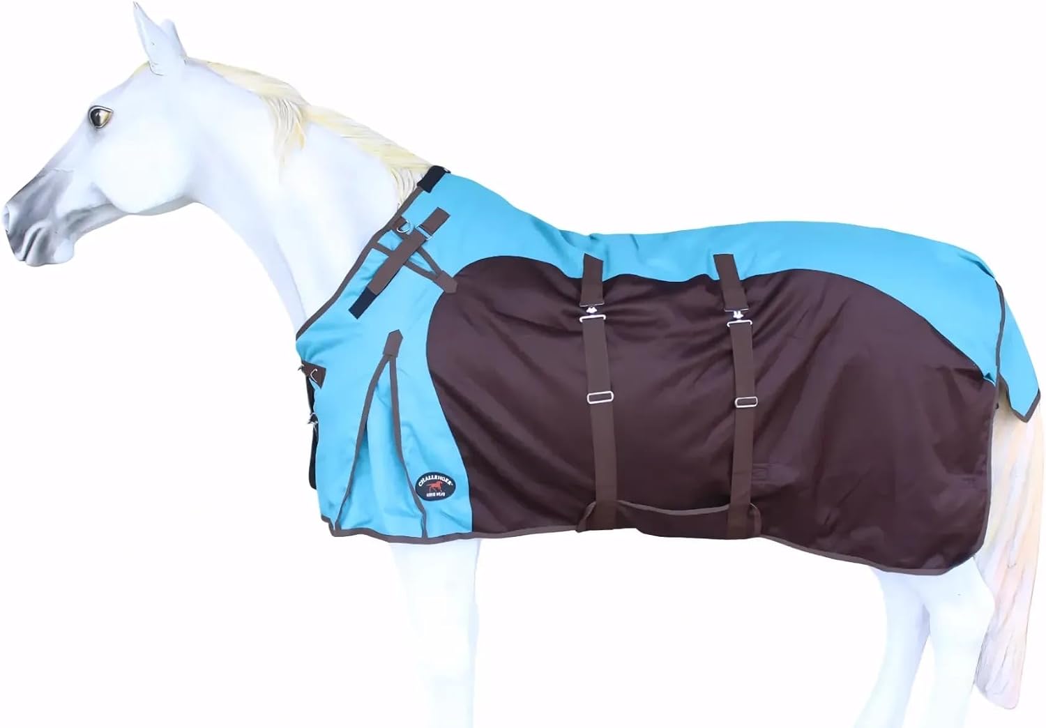 1200D Horse Turnout Blanket Waterproof, Breathable, Heavy-Weight Winter Blanket with 300g Fill, Ripstop Outer Shell