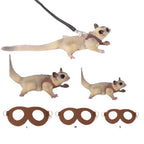 Sugar Glider Harness and Leash Set, Adjustable 3Pcs Vest, Brown