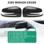 Side Mirror Cap Covers Compatible with Mercedes Benz Carbon Fiber Pattern