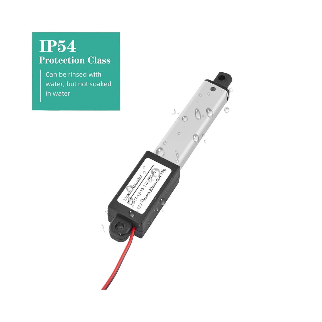 Mini 12V 1.2Inch Line Actuator,15mm/s,60N(30mm) with Remote Lever Switch