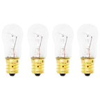 4-Pack Replacement Light Bulb for Part Number WR02X10675 Refrigerator