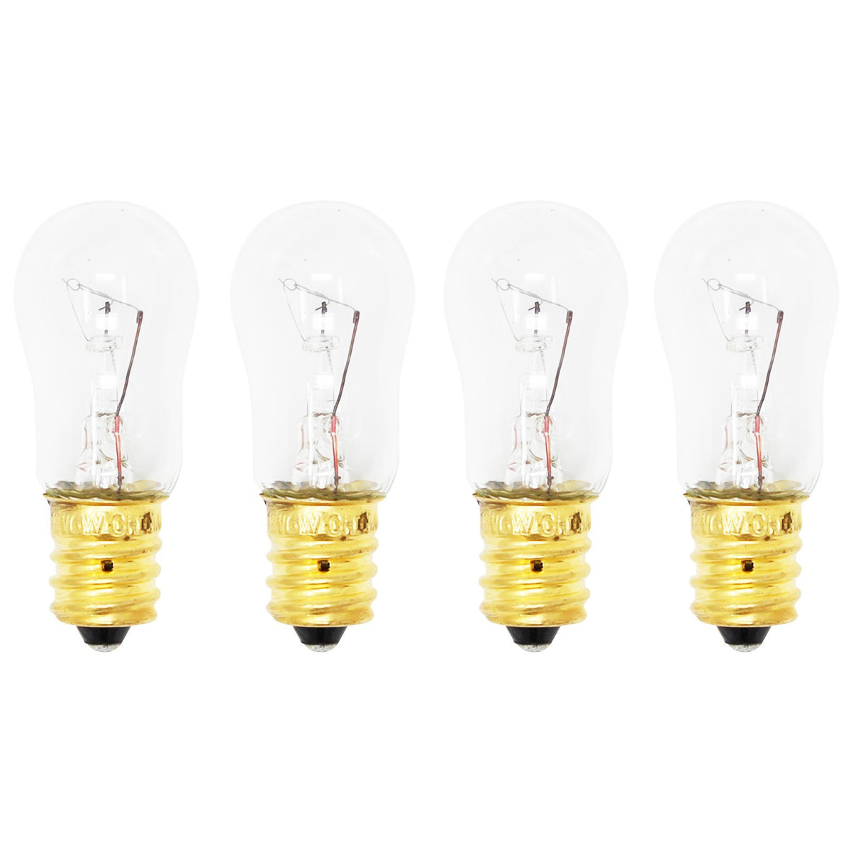 4-Pack Replacement Light Bulb for Part Number WR02X10675 Refrigerator