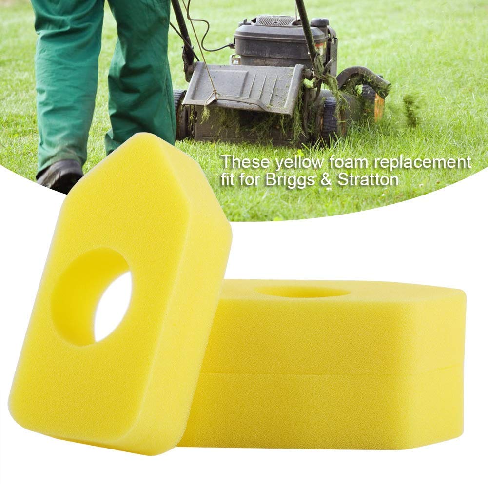 Gsycle 10PCS Yellow Foam Air Filter for 986434 Lawn Mower Replacement