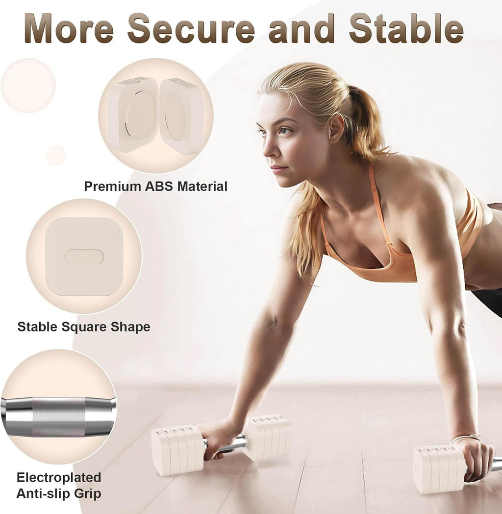 30.8LB Adjustable Dumbbell Set, Hand Weights Set for Home Gym | Each Adjustable Weight Dumbbell with 6 Levels