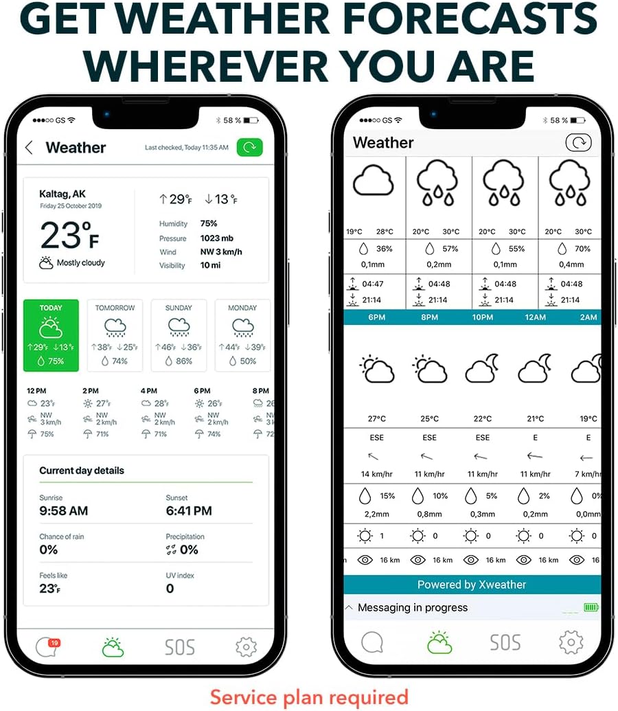 Satellite Communicator | Two-Way GPS Messenger with Emergency SOS, Check-In and Location Sharing for Hiking, Camping