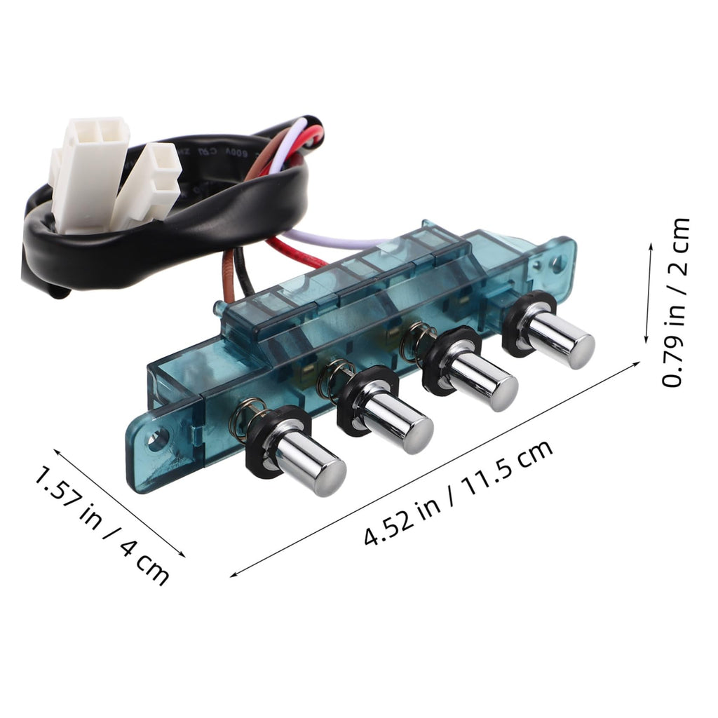 Range Hood Replacement Switch Button Control Panel, 4-key Alloy