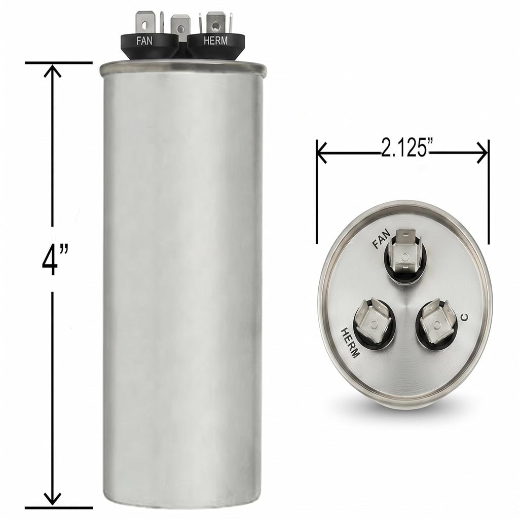 ClimaTek Round Capacitor - fits Goodman Amana # CAP050450440CT | 45/5 440v